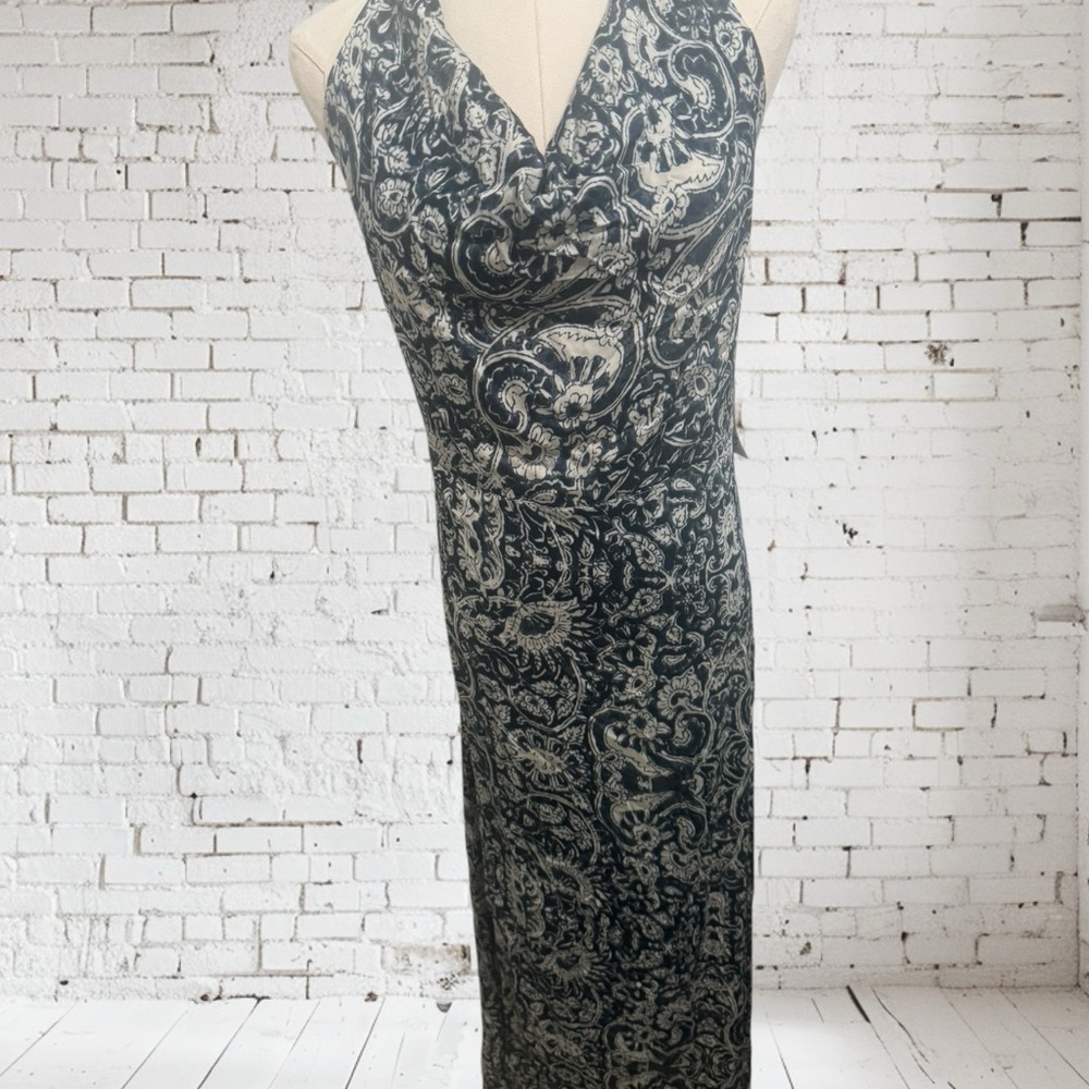 Chaser Cowl Neck Maxi Dress XS NWT | Batik Print + Soft Drape | Boutique Boho - Picture 6 of 11
